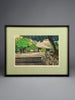 “Path to the Main Hall”, Masao Ido original Japanese woodblock print 1989 edition 145/150 signed - Art
