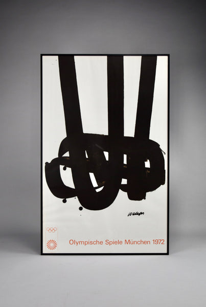 Pierre Soulages Original 1972 München Olympic Poster - wall decorations