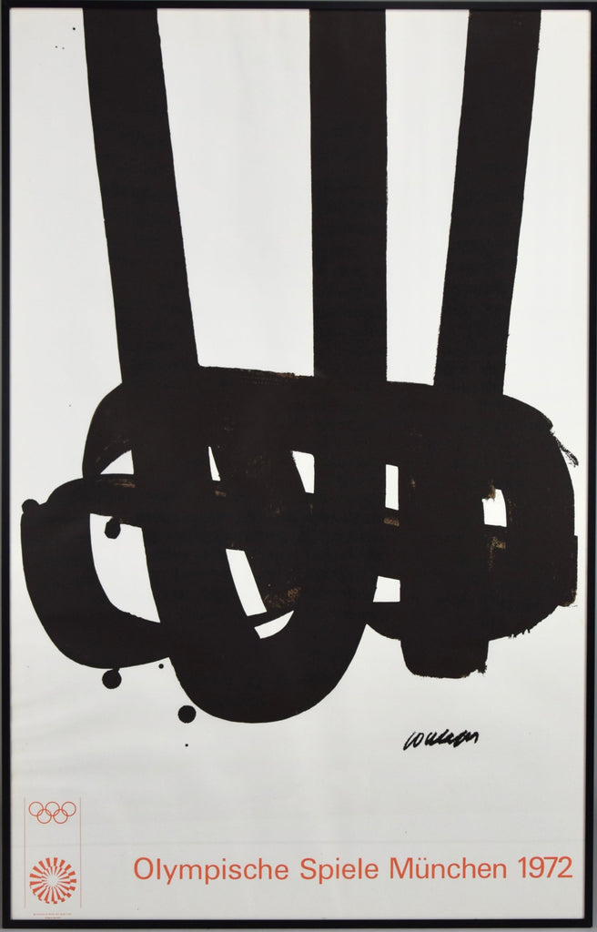Pierre Soulages Original 1972 München Olympic Poster - wall decorations