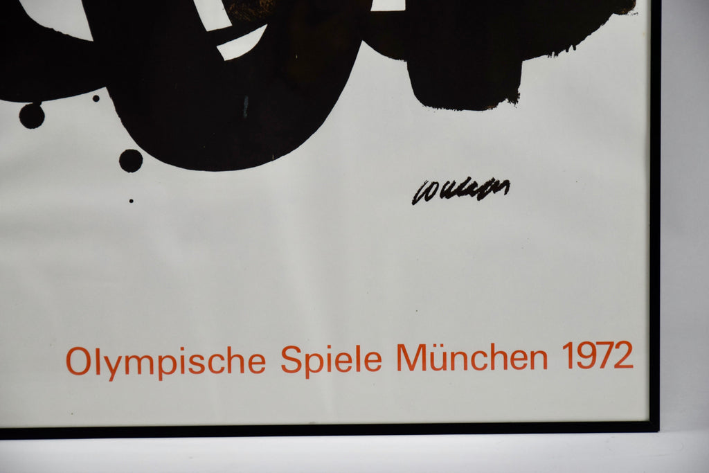 Pierre Soulages Original 1972 München Olympic Poster - wall decorations