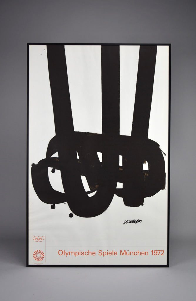 Pierre Soulages Original 1972 München Olympic Poster - wall decorations