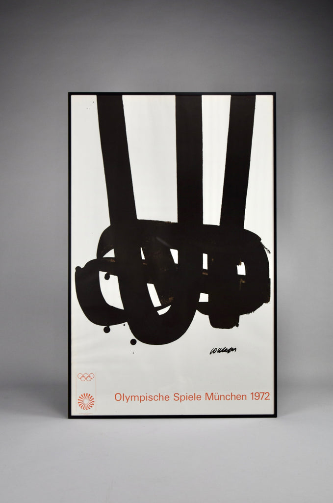 Pierre Soulages Original 1972 München Olympic Poster - wall decorations