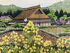 Rape Blossoms Japanese woodblock print by Masao Ido - Art