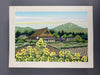 Rape Blossoms Japanese woodblock print by Masao Ido - Art