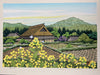 Rape Blossoms Japanese woodblock print by Masao Ido - Art