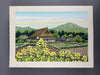 Rape Blossoms Japanese woodblock print by Masao Ido - Art