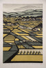 Ray Morimura, Gassan (Mount Gassan) 1998, signed limited edition multi-color woodblock Print 16/50 - Art