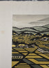 Ray Morimura, Gassan (Mount Gassan) 1998, signed limited edition multi-color woodblock Print 16/50 - Art