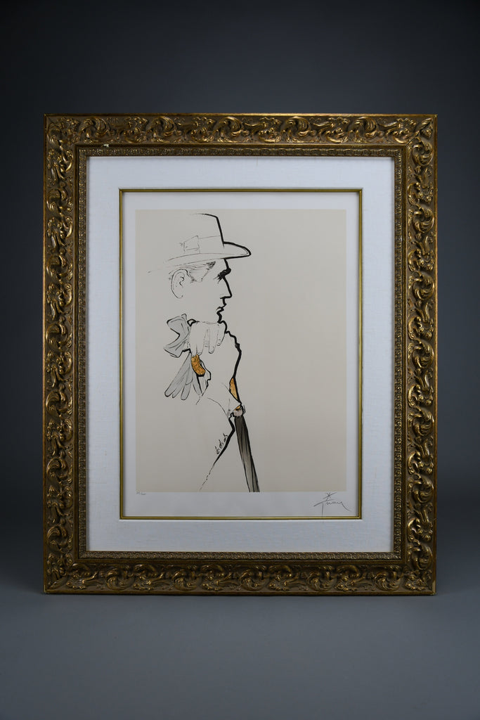 René Gruau “Au Champs de Cours” 1989 limited edition hand signed lithograph - Art
