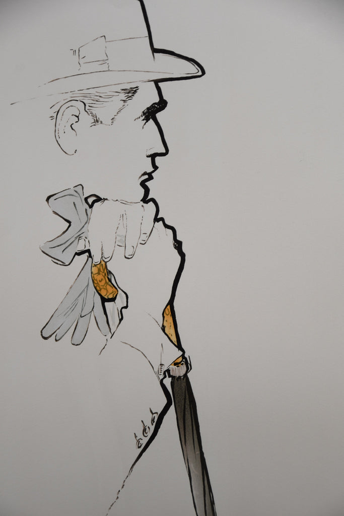 René Gruau “Au Champs de Cours” 1989 limited edition hand signed lithograph - Art