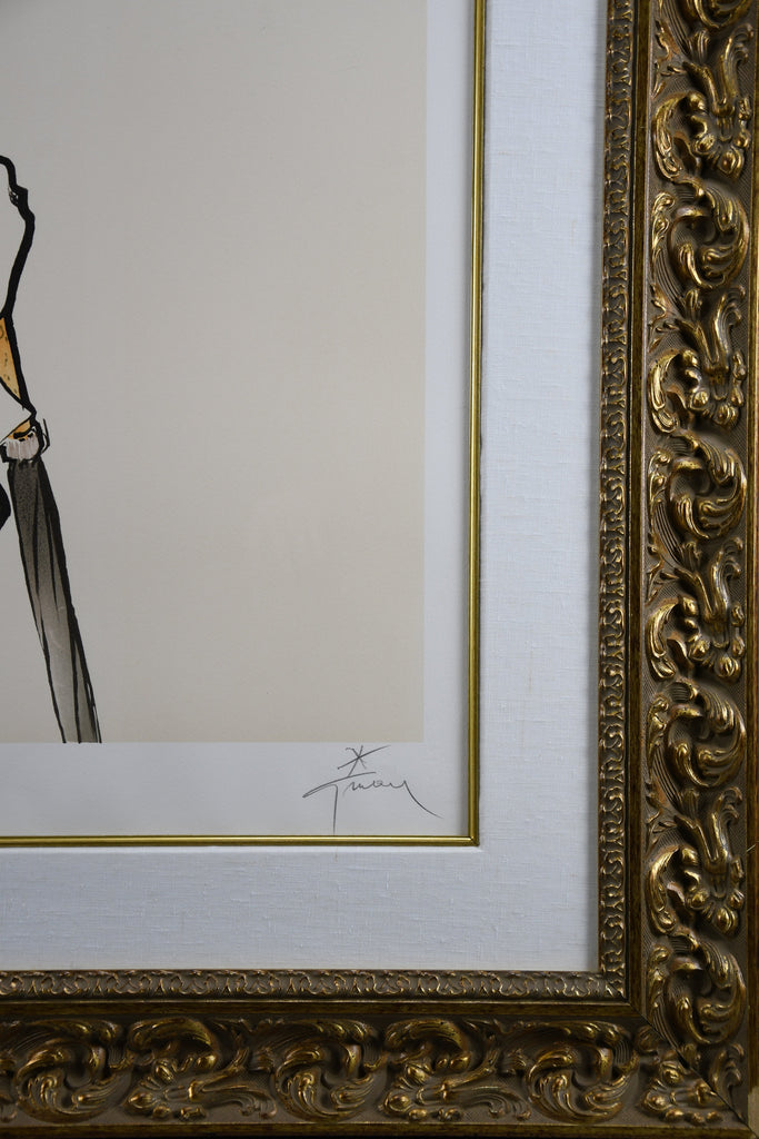 René Gruau “Au Champs de Cours” 1989 limited edition hand signed lithograph - Art