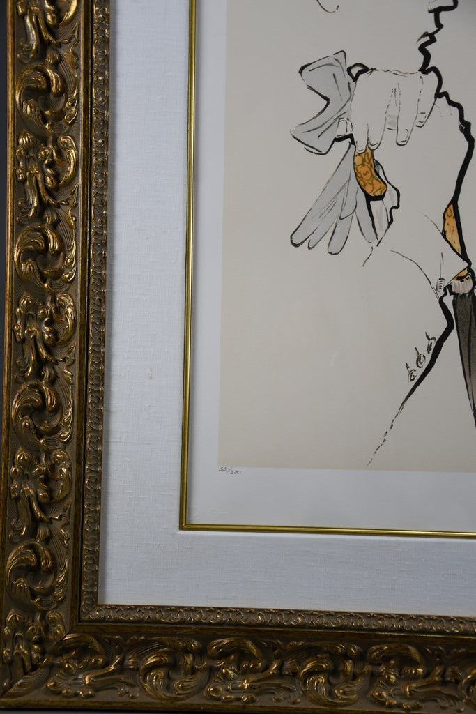 René Gruau “Au Champs de Cours” 1989 limited edition hand signed lithograph - Art