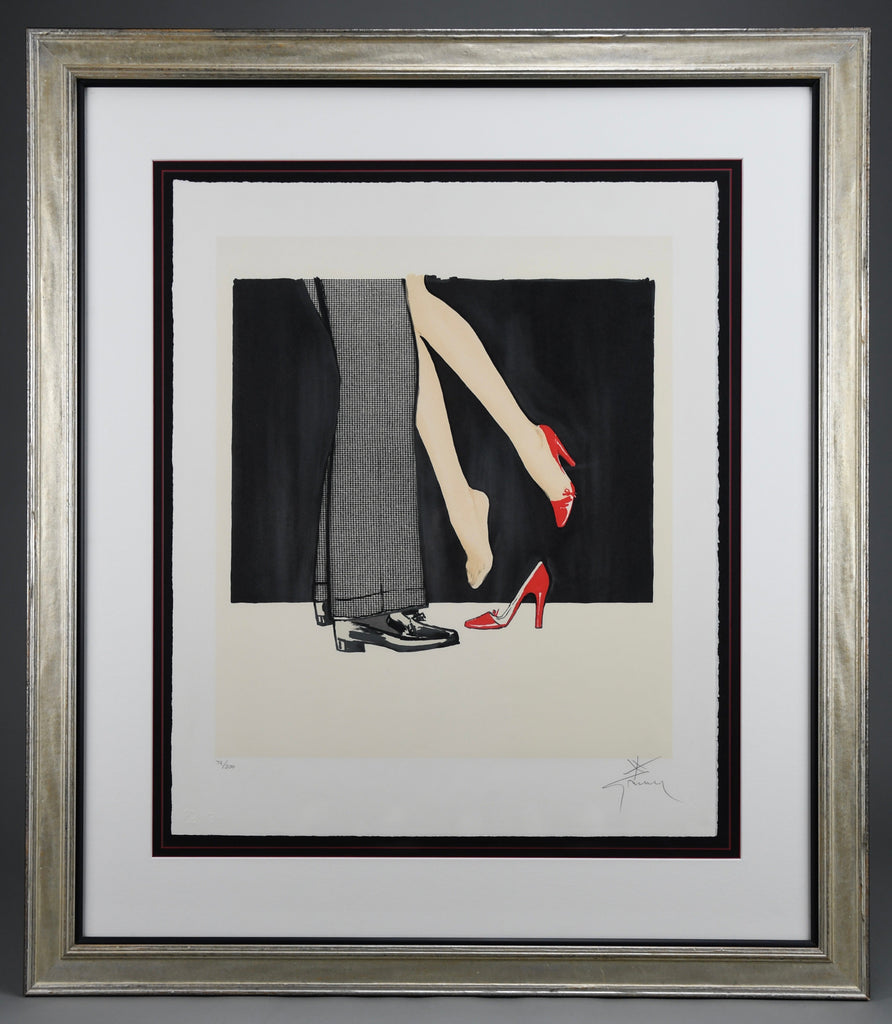 René Gruau bonjour Chérie limited edition lithograph 74/300 printed by Mourlot Paris - Art
