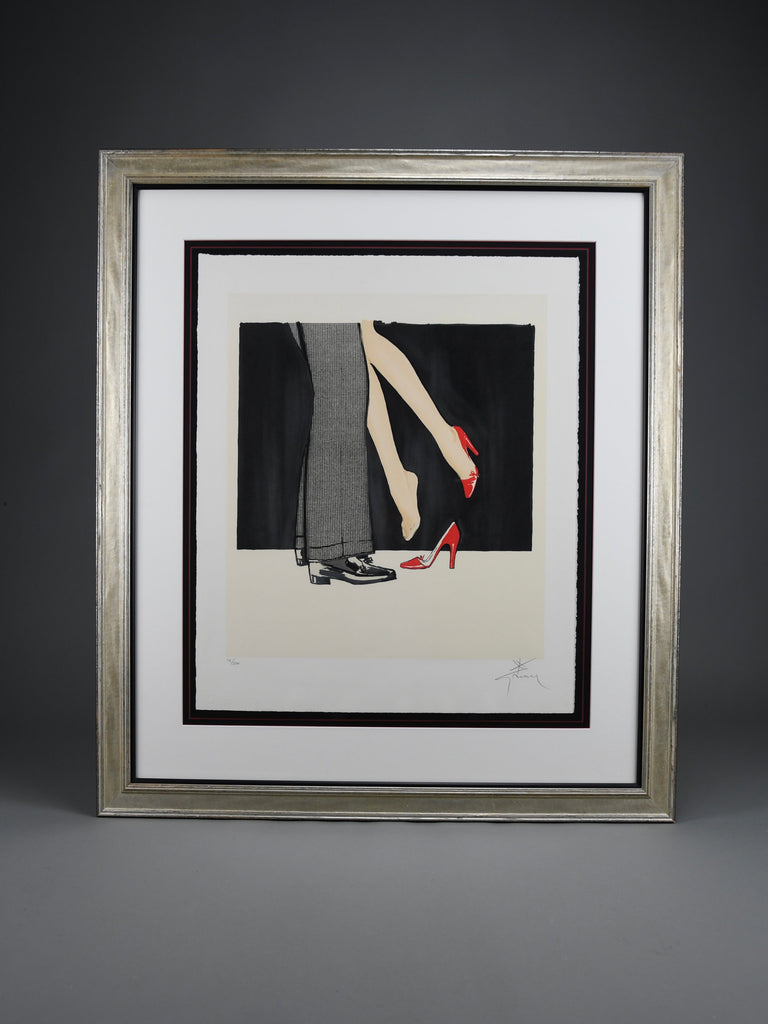 René Gruau bonjour Chérie limited edition lithograph 74/300 printed by Mourlot Paris - Art