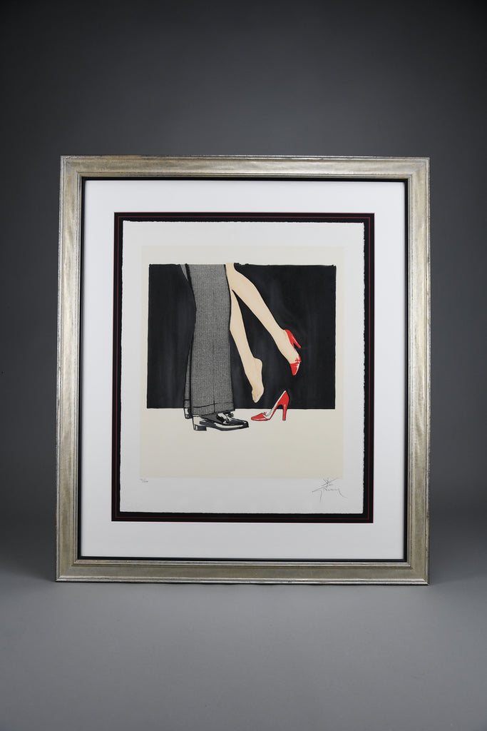 René Gruau bonjour Chérie limited edition lithograph 74/300 printed by Mourlot Paris - Art