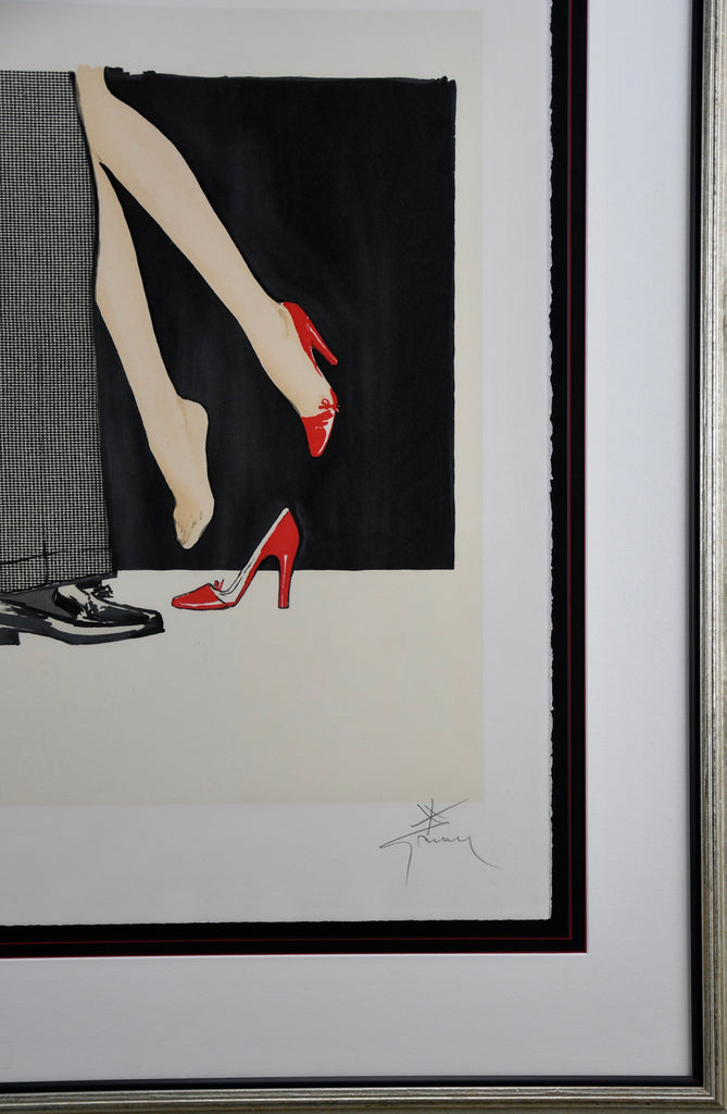 René Gruau bonjour Chérie limited edition lithograph 74/300 printed by Mourlot Paris - Art