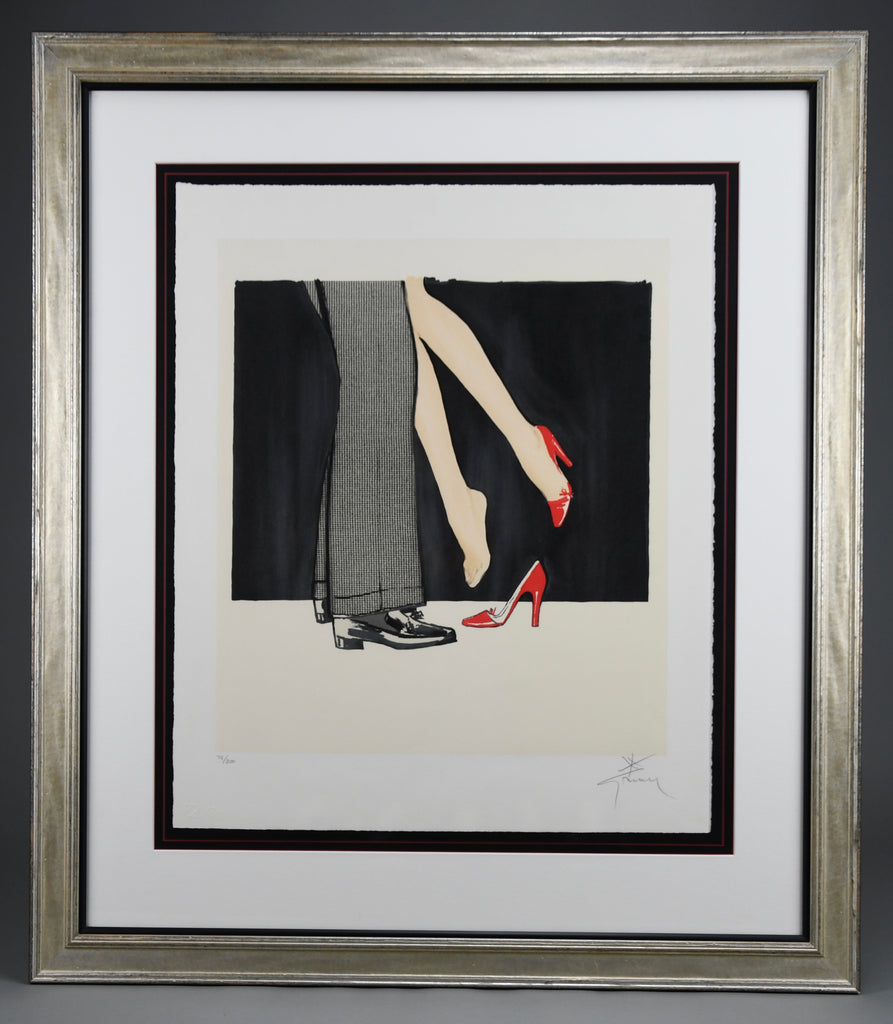René Gruau bonjour Chérie limited edition lithograph 74/300 printed by Mourlot Paris - Art