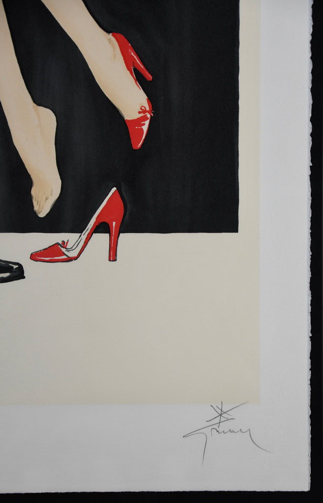 René Gruau bonjour Chérie limited edition lithograph 74/300 printed by Mourlot Paris - Art