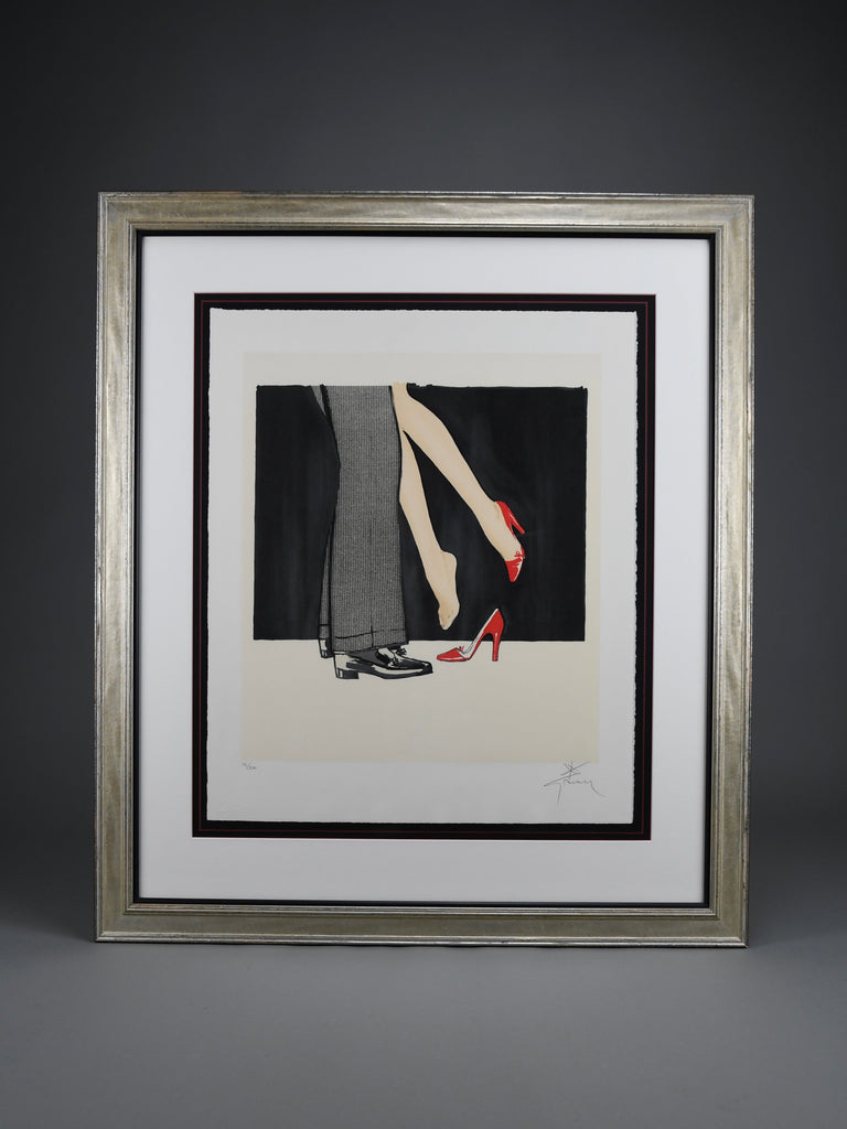 René Gruau bonjour Chérie limited edition lithograph 74/300 printed by Mourlot Paris - Art
