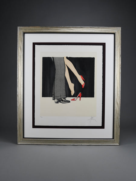René Gruau bonjour Chérie limited edition lithograph 74/300 printed by Mourlot Paris - Art