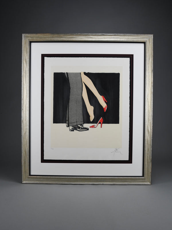 René Gruau bonjour Chérie limited edition lithograph 74/300 printed by Mourlot Paris - Art