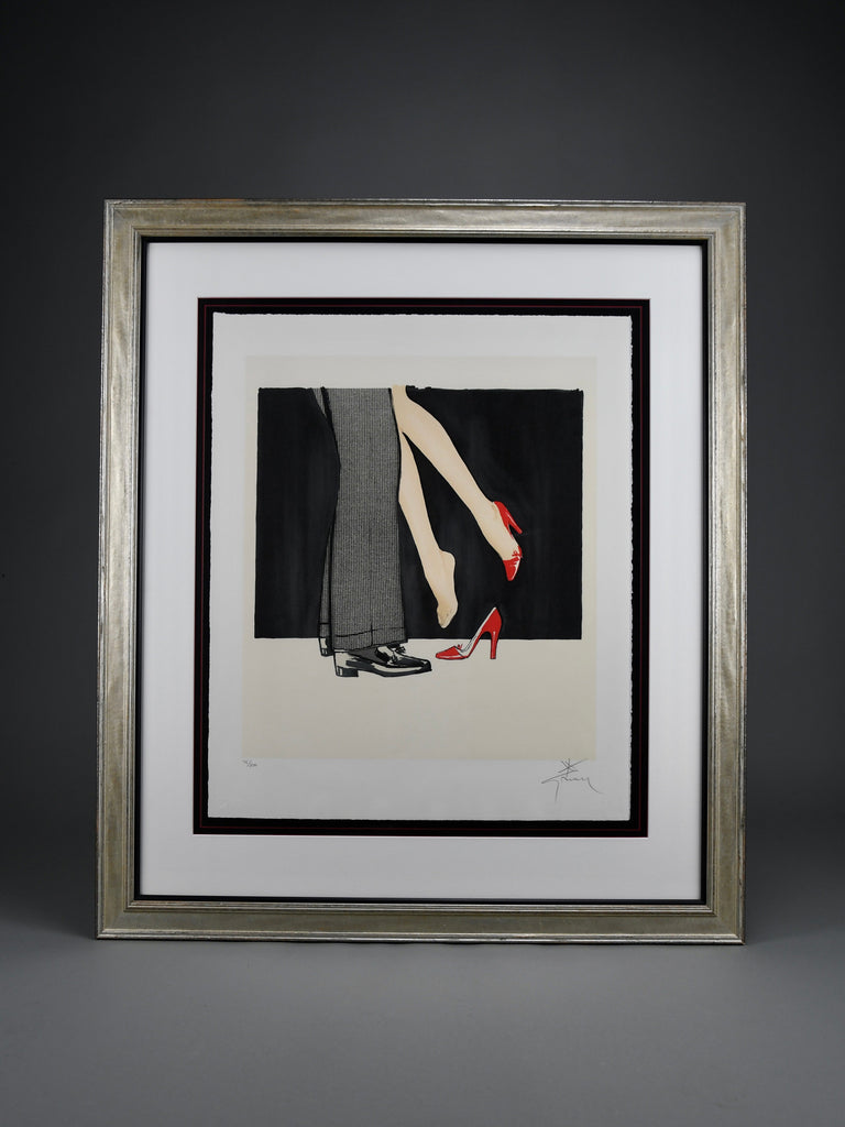 René Gruau bonjour Chérie limited edition lithograph 74/300 printed by Mourlot Paris - Art