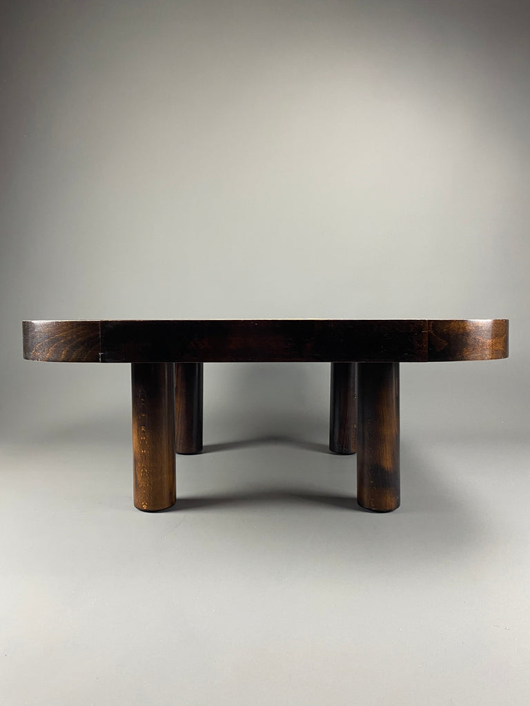 Roger Capron mid century modern ceramic and stained beech coffee table - Furniture