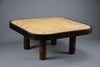 Roger Capron mid century modern ceramic and stained beech coffee table - Furniture