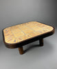 Roger Capron mid century modern ceramic and stained beech coffee table - Furniture