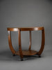 Round Art Deco side table with Jatoba fineer Inlays - Furniture
