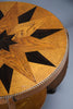 Round Art Deco side table with Jatoba fineer Inlays - Furniture