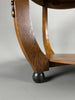 Round Art Deco side table with Jatoba fineer Inlays - Furniture
