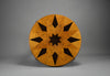 Round Art Deco side table with Jatoba fineer Inlays - Furniture