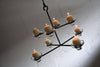 Scandinavian Mid-Century Modern Chandelier Erik Hoglund Attributed - Decor