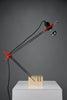Sculptural adjustable table lamp by Fratelli Mannelli Italy 1970s, Travertine chrome & red plastic - lighting