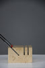 Sculptural adjustable table lamp by Fratelli Mannelli Italy 1970s, Travertine chrome & red plastic - lighting