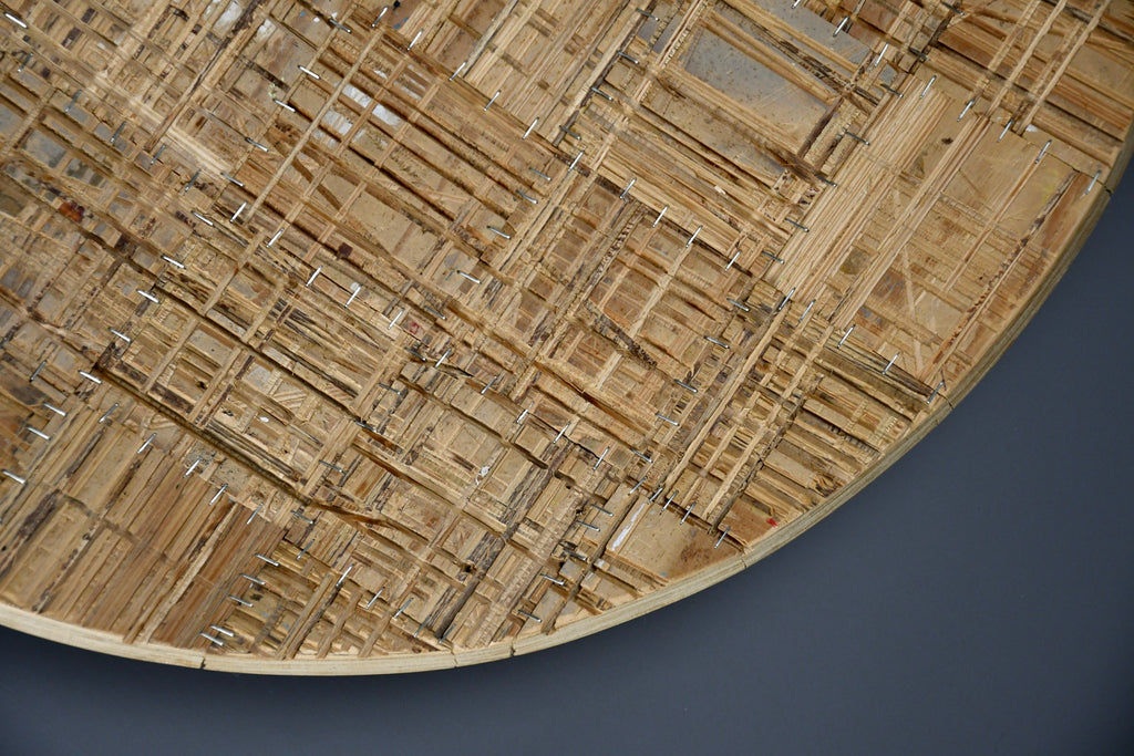 Sculptural contemporary wooden center art piece by Rik Davids 2001 - Decor Sculpture