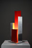 Sculptural mid-century-modern aluminium table lamp a masterpiece of Italian design - Lighting