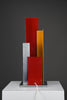 Sculptural mid-century-modern aluminium table lamp a masterpiece of Italian design - Lighting
