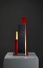 Sculptural mid-century-modern aluminium table lamp a masterpiece of Italian design - Lighting