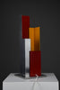 Sculptural mid-century-modern aluminium table lamp a masterpiece of Italian design - Lighting