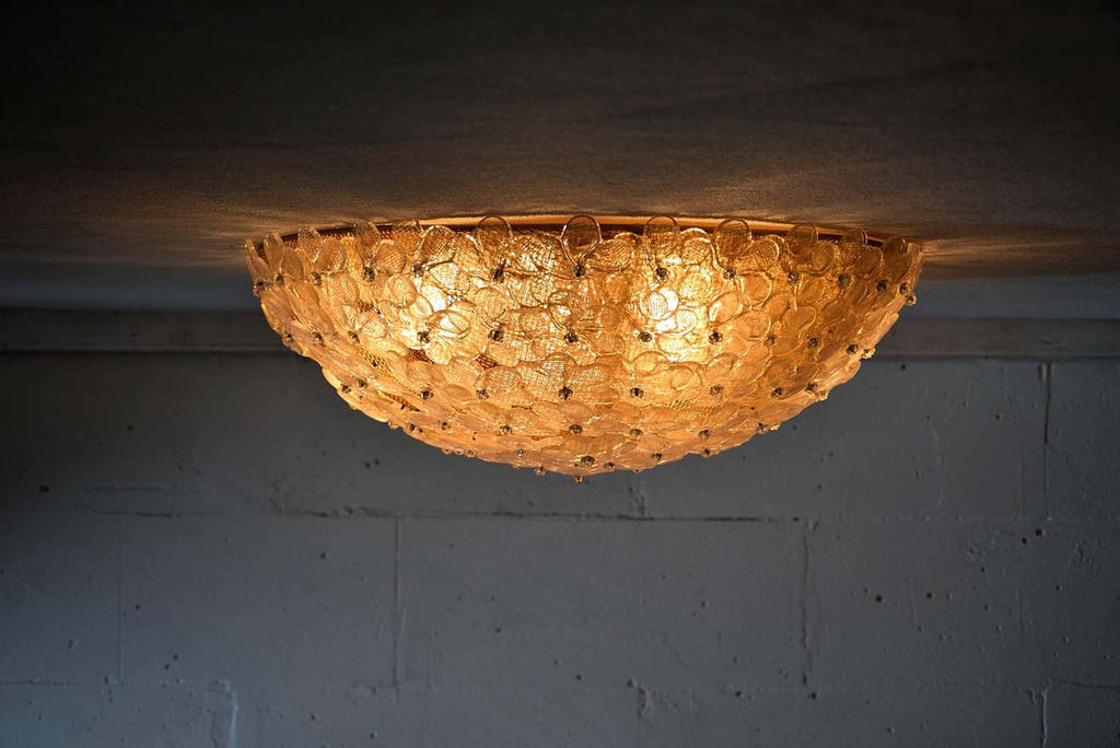 Seguso Murano Flower Ceiling Lamp - Lighting