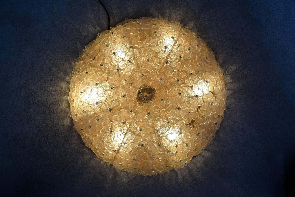 Seguso Murano Flower Ceiling Lamp - Lighting