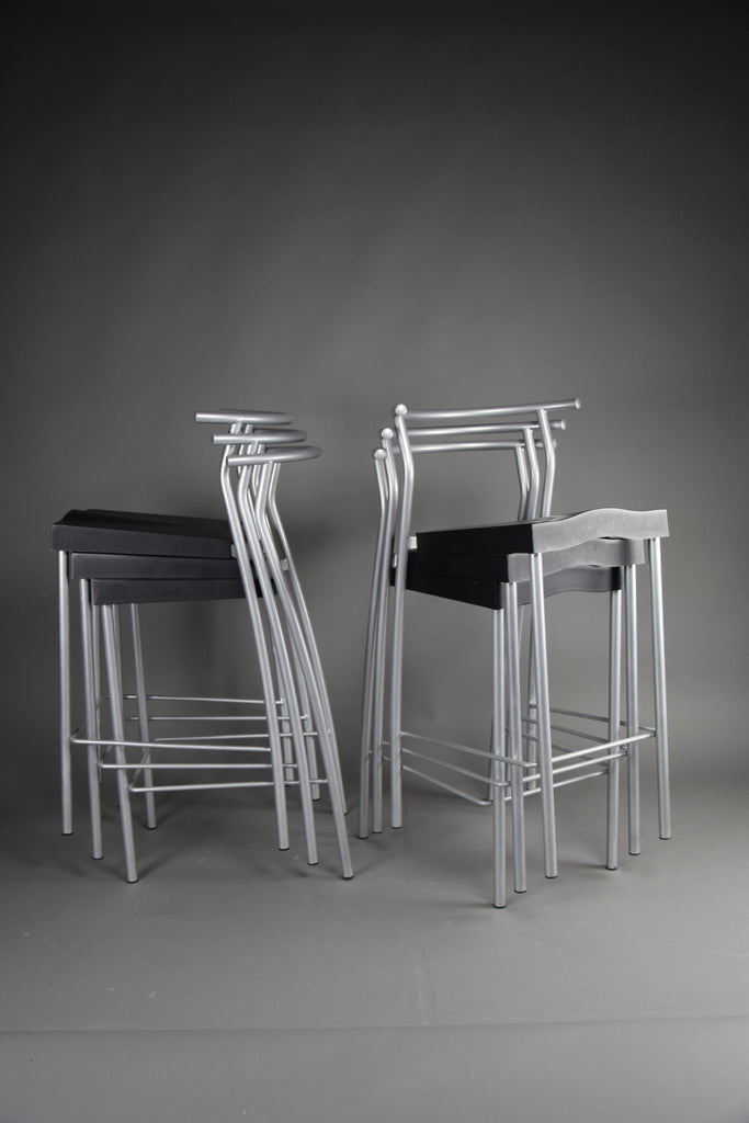 Set of 6 1990’s Hi-Glob bar stools by Philippe Starck for Kartell Italy - Furniture