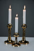 Set of three Scandinavian Modern Pitsi copper candlesticks by Pentti Sarpaneva for Turun Hopea Finland 1960s - Decor
