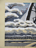 “Snow at Rakushisha” (Yuki no Rakushisha), rare Artist’s Proof woodblock print by Masao Ido 1986 - Art