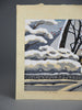 “Snow at Rakushisha” (Yuki no Rakushisha), rare Artist’s Proof woodblock print by Masao Ido 1986 - Art
