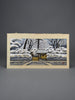 “Snow at Rakushisha” (Yuki no Rakushisha), rare Artist’s Proof woodblock print by Masao Ido 1986 - Art