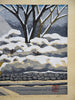 “Snow at Rakushisha” (Yuki no Rakushisha), rare Artist’s Proof woodblock print by Masao Ido 1986 - Art