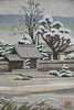 “Snowfall at Kawaradera”, Masao Ido original Japanese woodblock print 125/150 1987 - Art